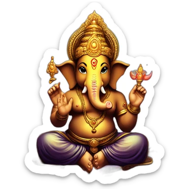 Ganesha dark angel intergalactical spiritual matrix multiverse galaxy sticker