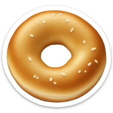 Plain bagel sticker