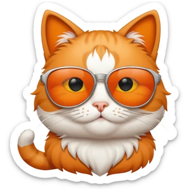 Cat wearing sunglasses and he has a sign on top of him saying "niall and arhaan are stupid" sticker