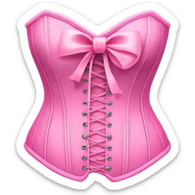 pink corset with bow sticker