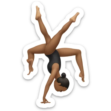 gymnast doing a handstand sticker