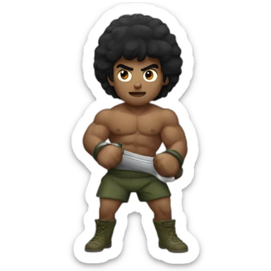 rambo fighting rocky sticker