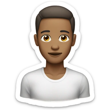 light skin brown eyes skinny  sticker