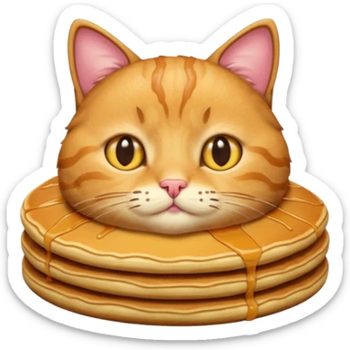 cat as pancake sticker