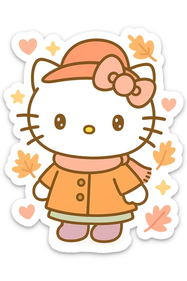 Hello Kitty Autumn Style sticker