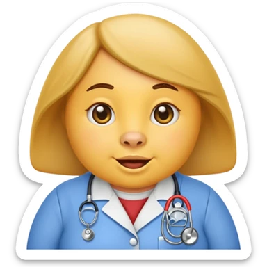 Emoji with the logo of the Fat Lori veterinary clinic in St. Petersburg sticker