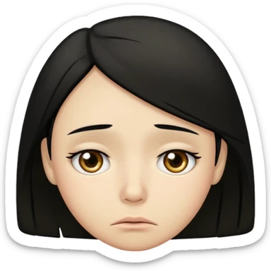 triste pelo negro sticker