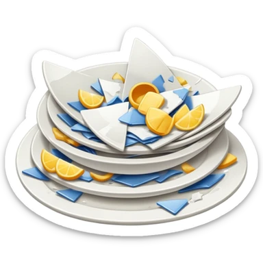 breaking dishes sticker