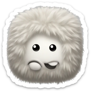 Fluffy pillow sticker
