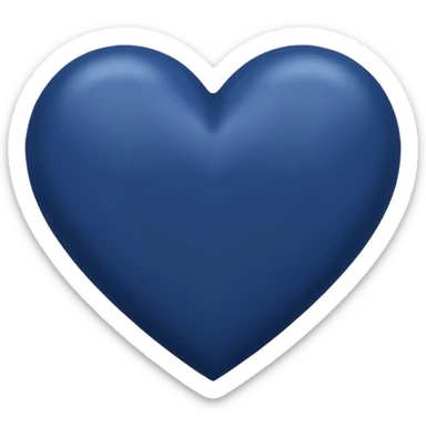 Navy blue heart  sticker