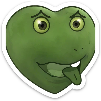 winking heart eye emoji with mouth opened sticker