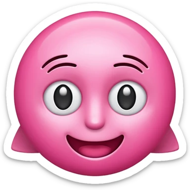 me haces un emoji de alerta en rosa tipo 3d ? te paso el código de color FDD2EF sticker
