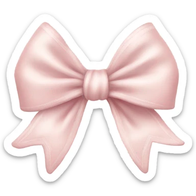 beautiful realistic coquette aesthetic light pink bow  sticker