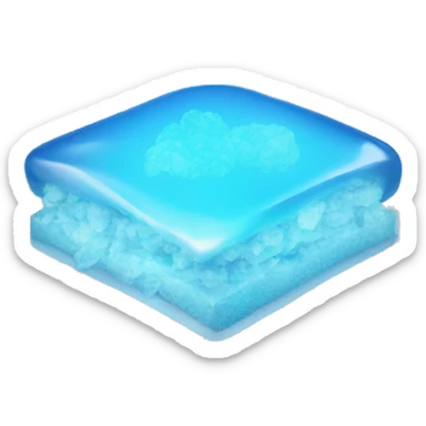 blue hologram food sticker