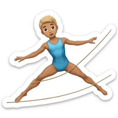 Acrobat – Slim performer mid-flip or balancing on rope sticker