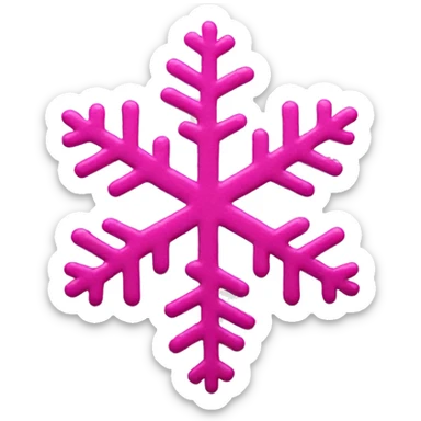 Pink snow flake sticker