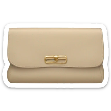 beige clutch bag sticker