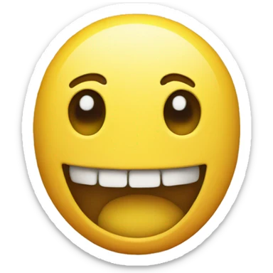 Smiling emoji with yellow bone in its koth sticker