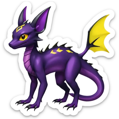 Shiny Salandit-Noivern-Umbreon-Hybrid (Full body) sticker