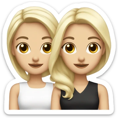 2 blonde and 1 brunette besties  sticker