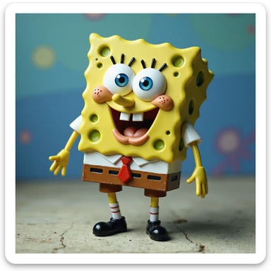 spongebob photorealism sticker
