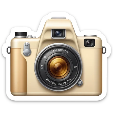 Camera cream colour sticker