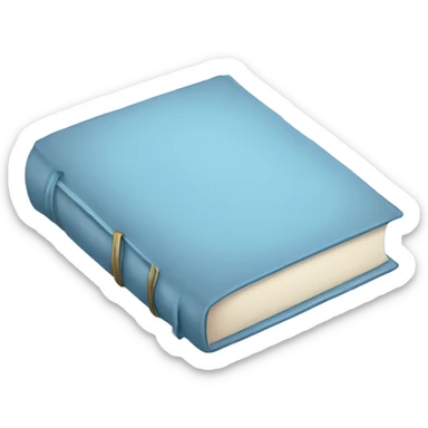 pastel blue book sticker