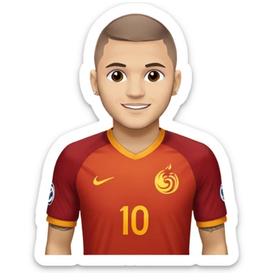Mauro icardi Galatasaray formasıyla gol sevinci yapıyor sticker