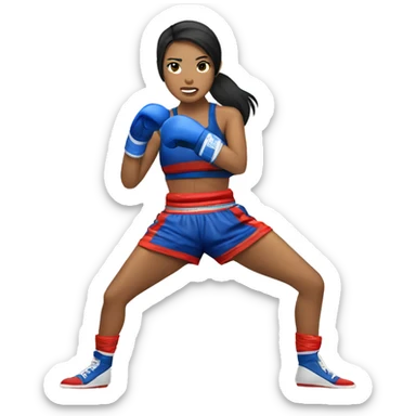 muay thai female sticker
