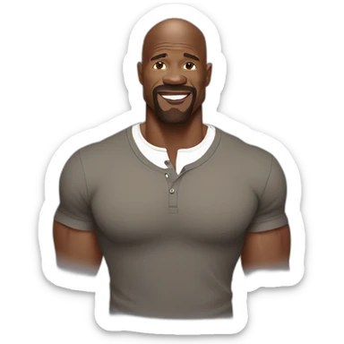 terry crews cartoon wearing henley sticker