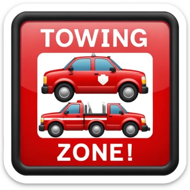 towing zone sticker