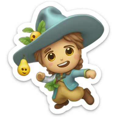 Mago sacando paloma de la chistera sticker