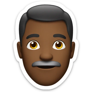 BOLD MAN WITH STARS INSTEAD MOUTH sticker