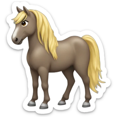 girl horse rock sticker