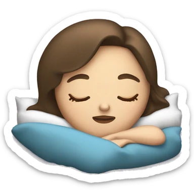 Brunette Caucasian woman sleeping sticker
