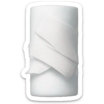 powder being integrated with white roll of fabric sticker