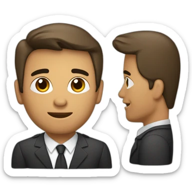 hombre con maletin silueta sticker