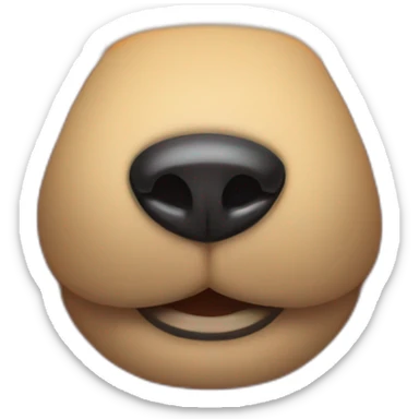 orange bear with tiny black top and blue eyelash sticker