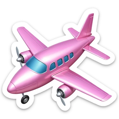 Pink plane sticker