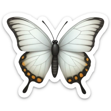 white butterfly sticker