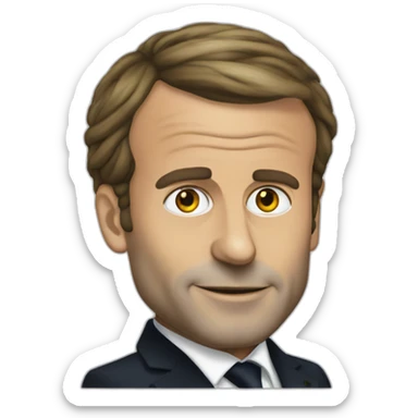president macron as rasta sticker