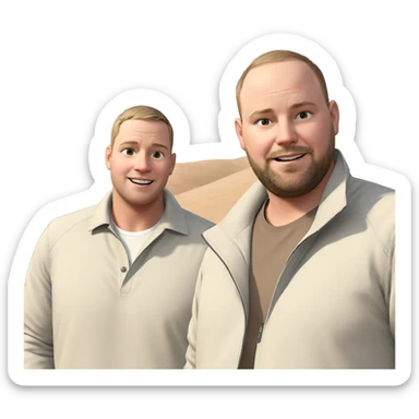 boys enjoying the outdoors sticker