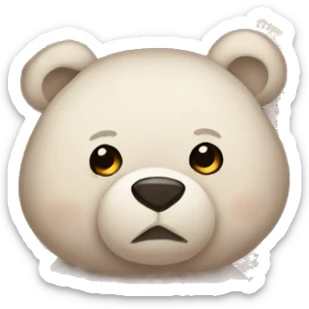 bear cozy in blanket sticker