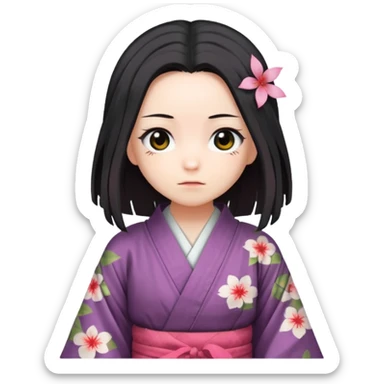 nezuko but bad and cute sticker