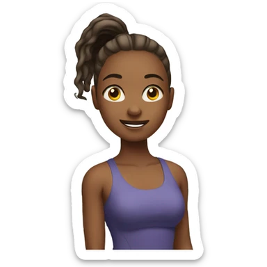 girl in gym sticker