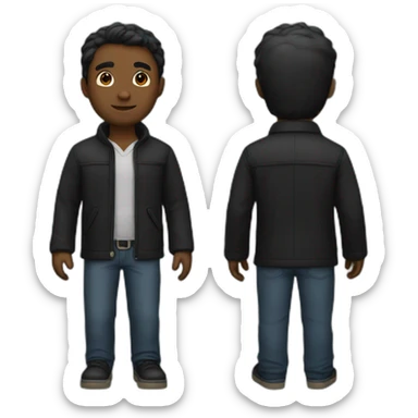 homme noir rigole sticker