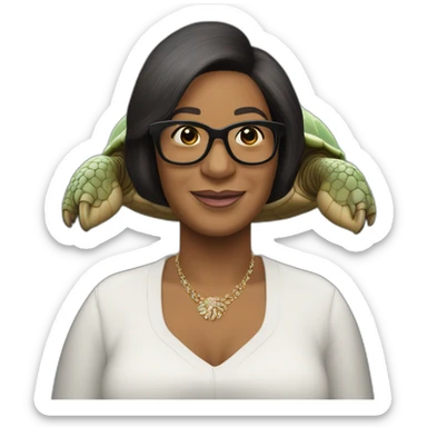 Franklin la tortue avec la tête d'aretha franklin  sticker