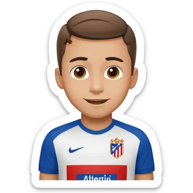 Boy with a t-shirt of Atletic madrid sticker