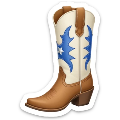 Cowgirl white boot outline sticker