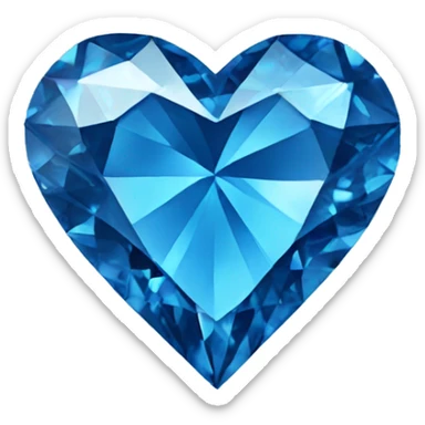 Blue Diamond heart sticker